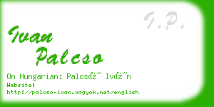 ivan palcso business card